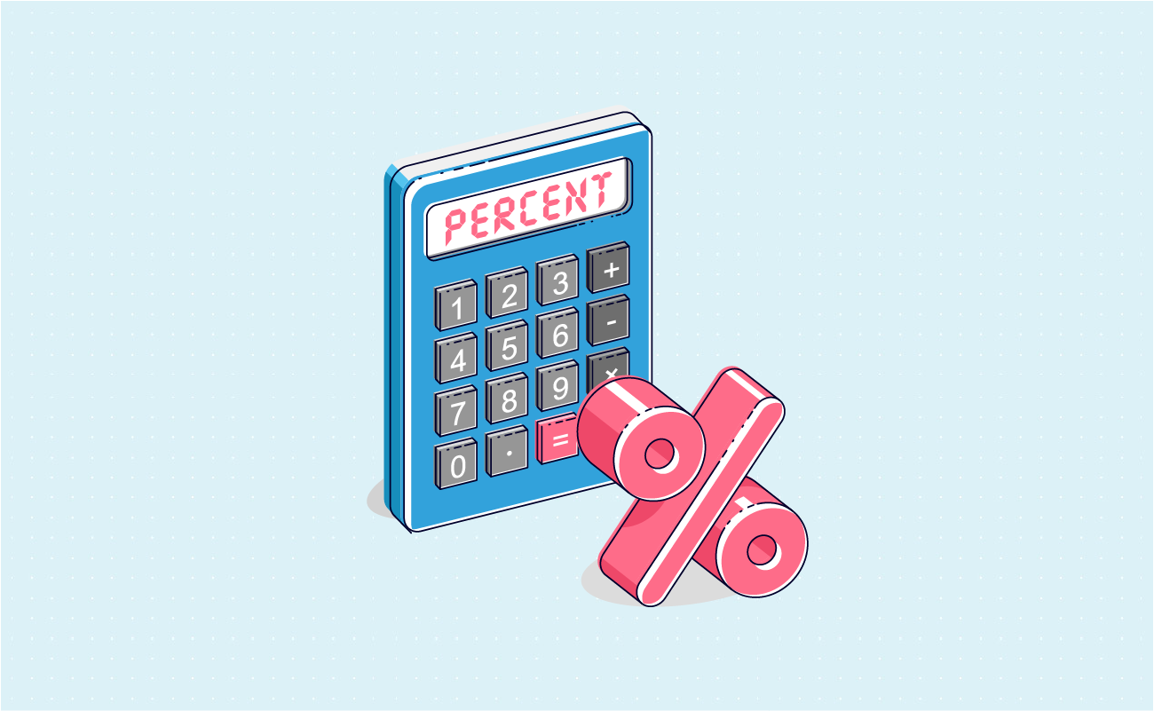 Calculator with percent symbol