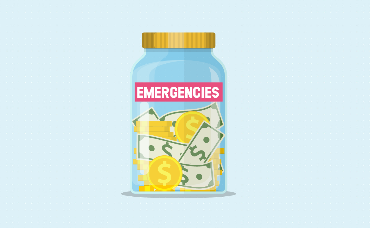 Emergency money jar.