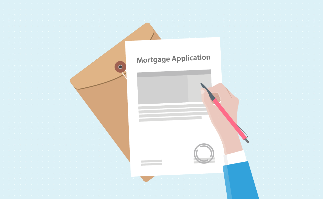 Hand signing mortgage application